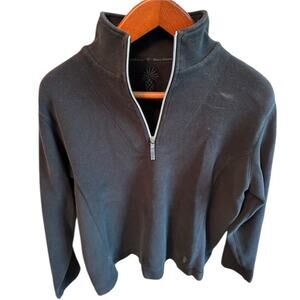 Women’s Tommy Bahama Black Aruba Half-zip Sweatshirt  Size large